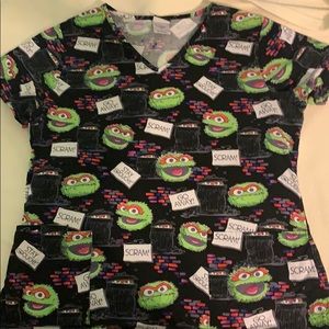 Oscar the grouch scrub top